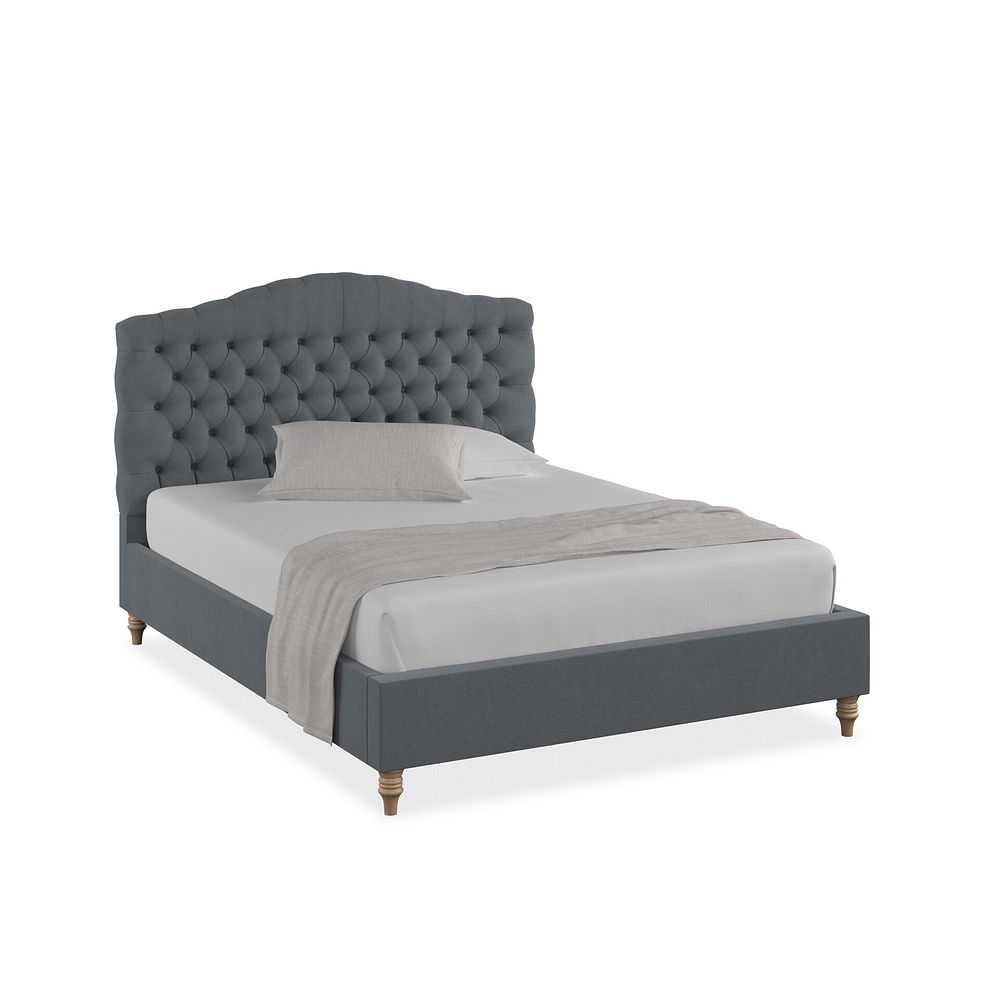 Kendal King-Size Bed in Venice Fabric - Graphite 1