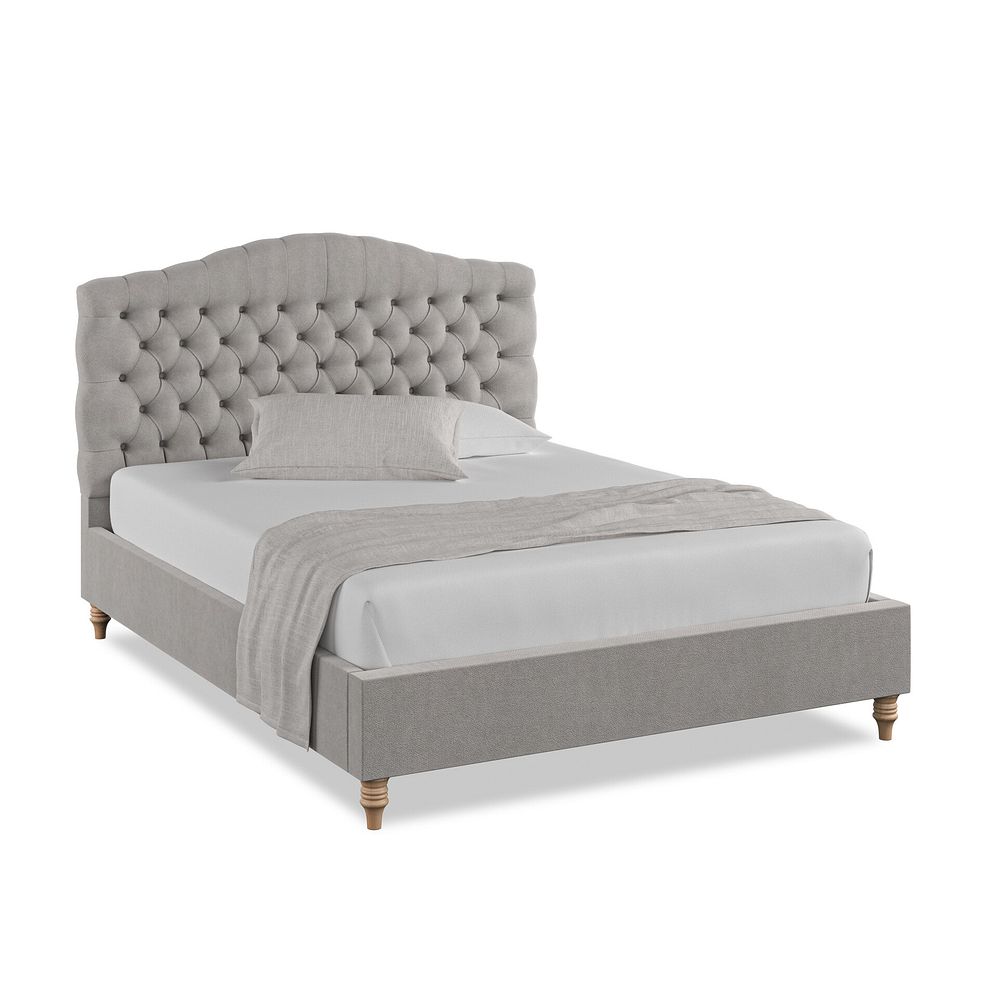Kendal King-Size Bed in Venice Fabric - Grey 1