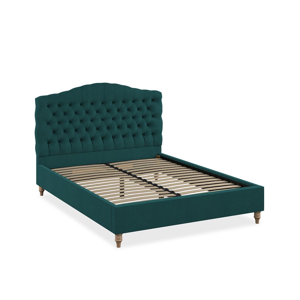 Kendal King-Size Bed in Venice Fabric - Teal 2