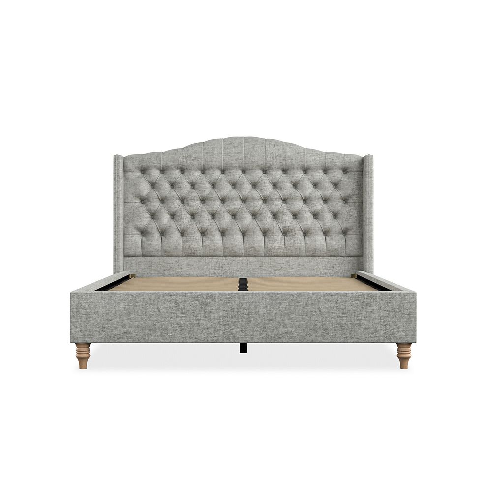 Kendal King-Size Bed with Winged Headboard in Brooklyn Fabric - Fallow Grey 3