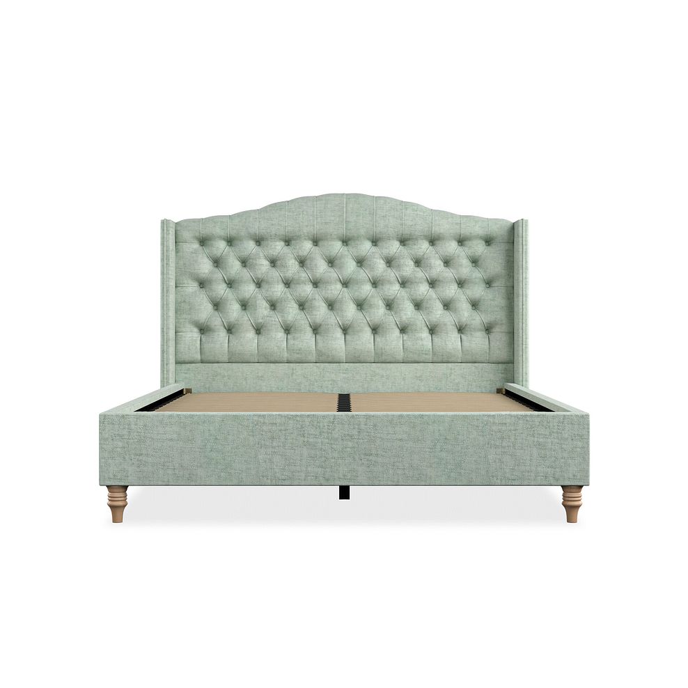 Kendal King-Size Bed with Winged Headboard in Brooklyn Fabric - Glacier 3