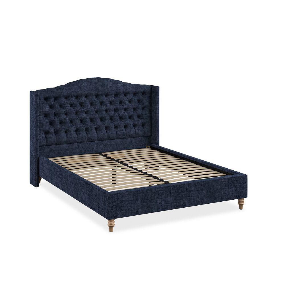 Kendal King-Size Bed with Winged Headboard in Brooklyn Fabric - Hummingbird Blue 2