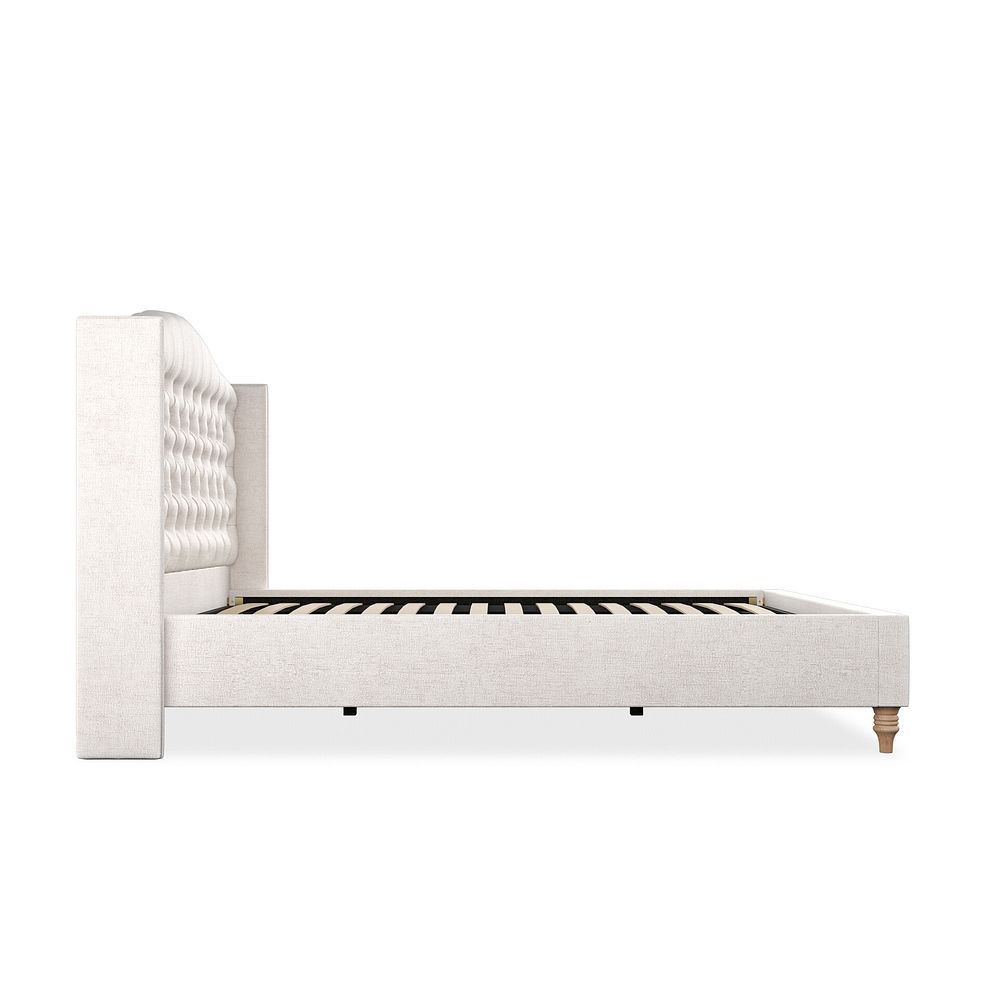 Kendal King-Size Bed with Winged Headboard in Brooklyn Fabric - Lace White 4