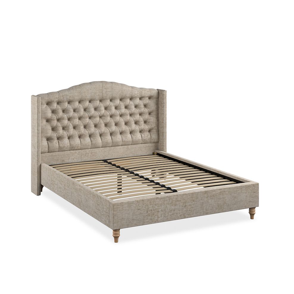 Kendal King-Size Bed with Winged Headboard in Brooklyn Fabric - Quill Grey 2