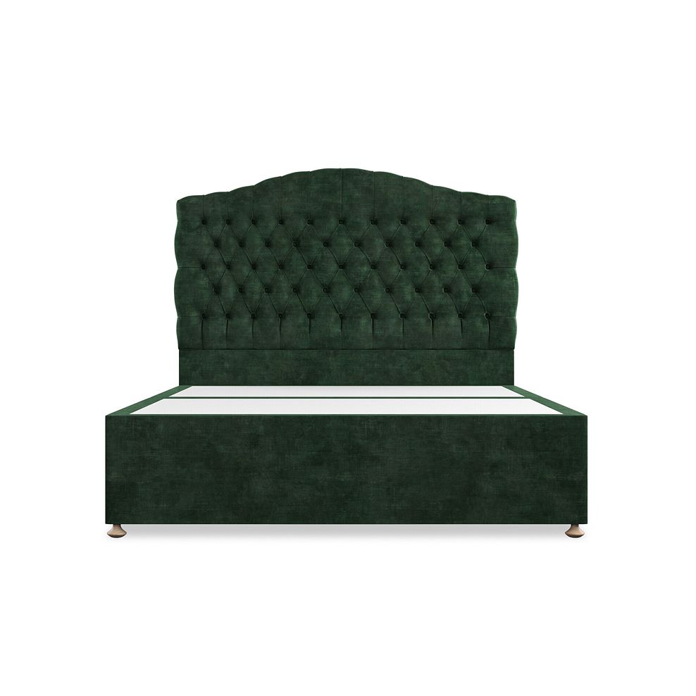 Kendal King-Size Divan Bed in Heritage Velvet - Bottle Green 3