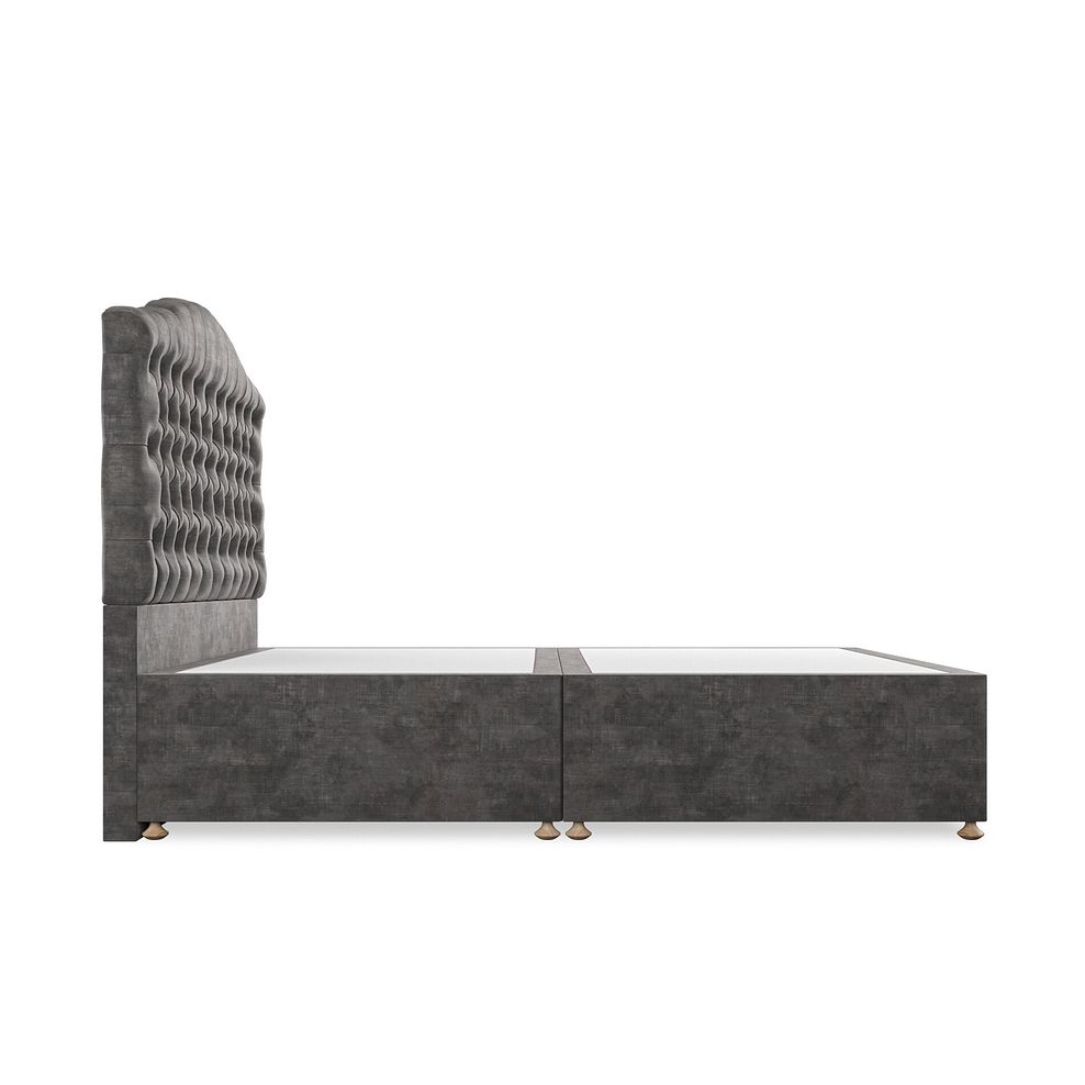 Kendal King-Size Divan Bed in Heritage Velvet - Steel 4