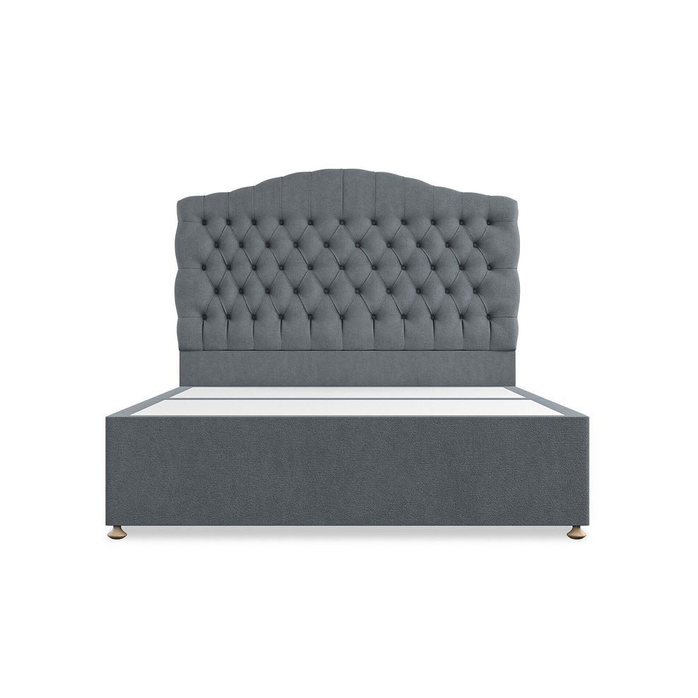 Kendal King-Size Divan Bed in Venice Fabric - Graphite 3
