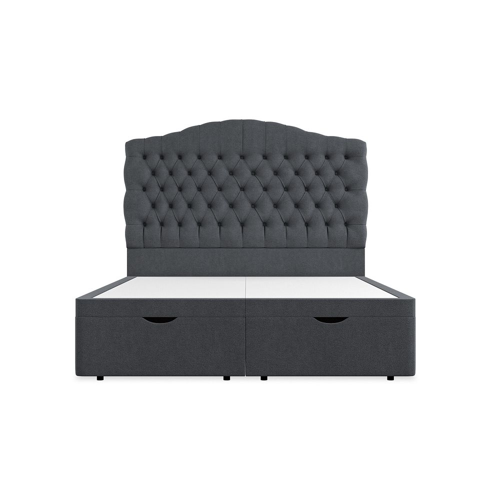Kendal King-Size Storage Ottoman Bed in Venice Fabric - Anthracite 4