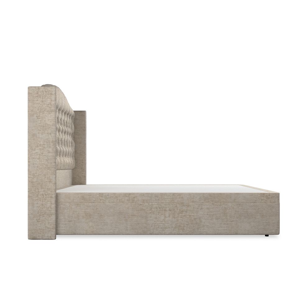 Kendal King-Size Storage Ottoman Bed with Winged Headboard in Brooklyn Fabric - Quill Grey 5