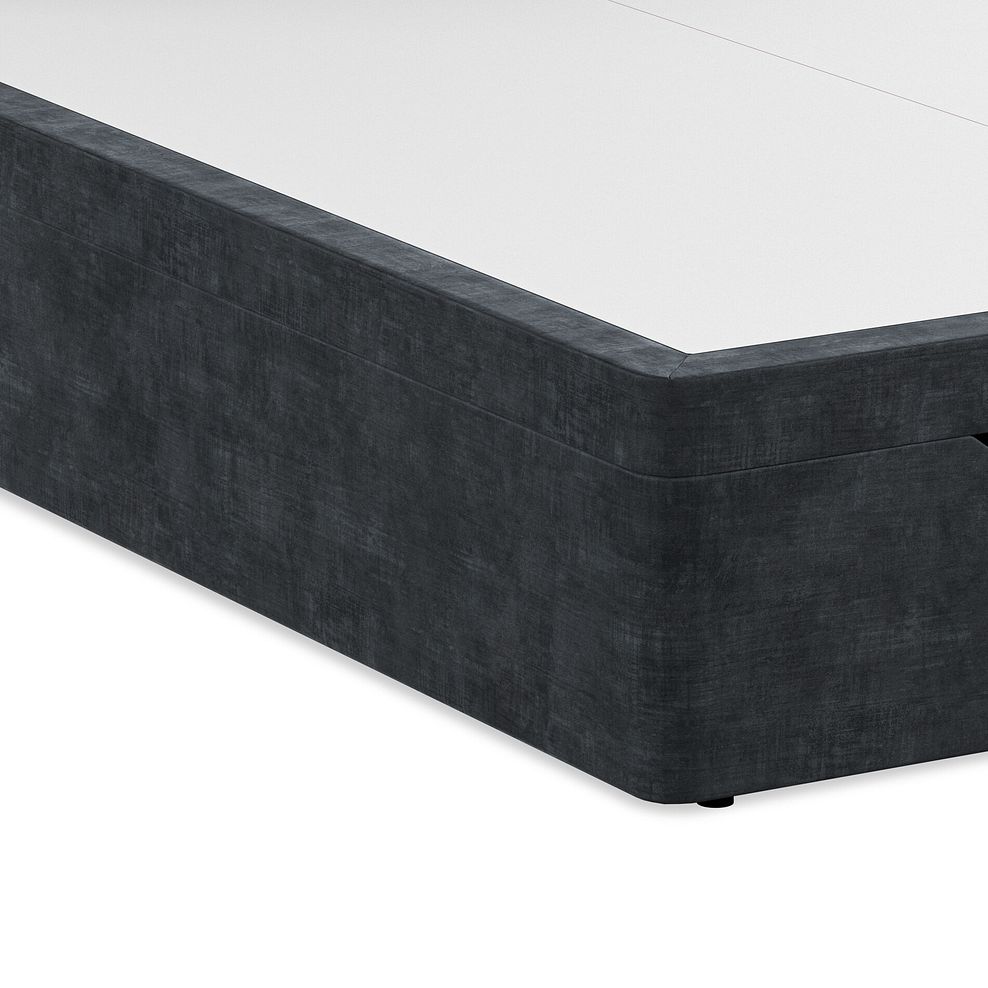 Kendal King-Size Storage Ottoman Bed with Winged Headboard in Heritage Velvet - Charcoal 6