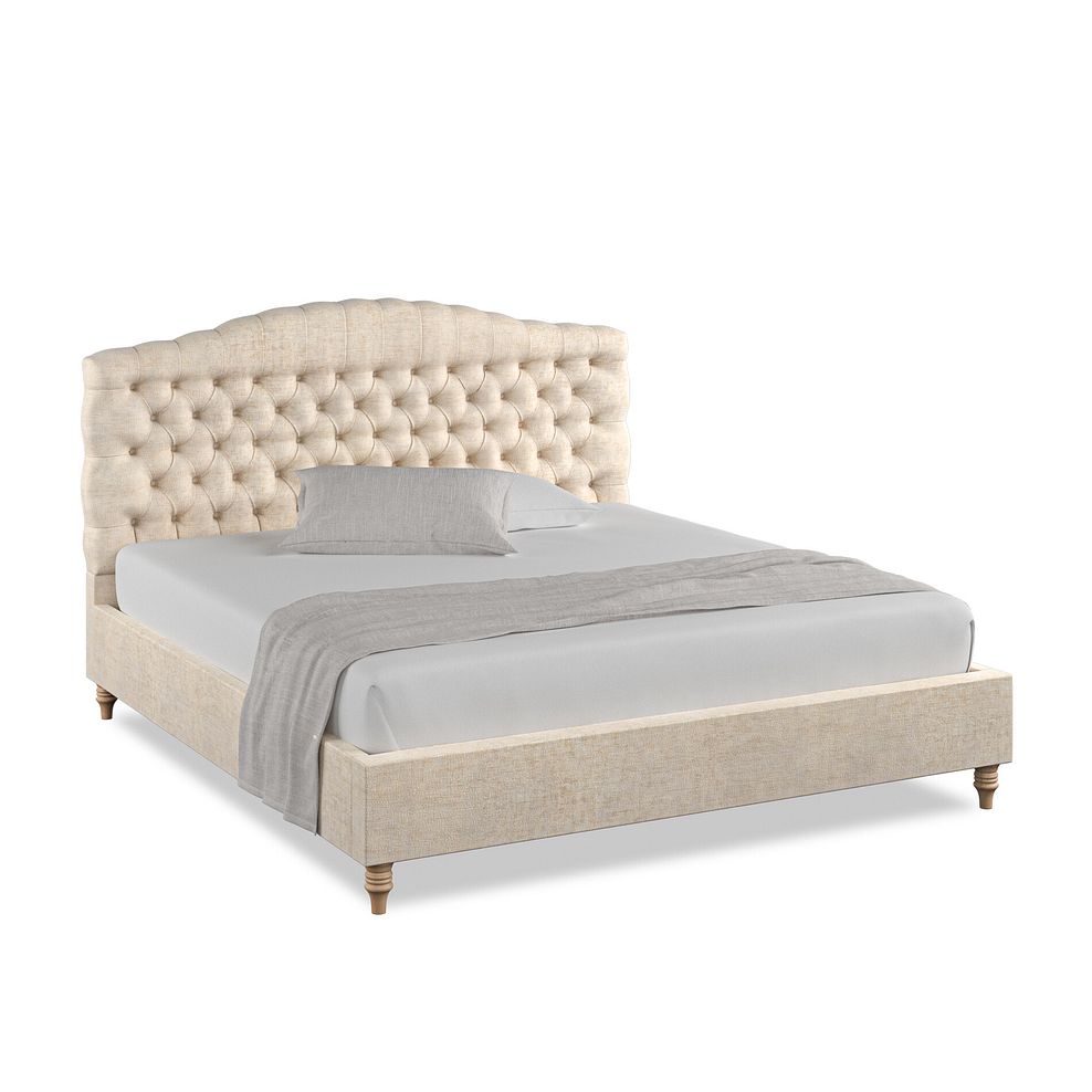 Kendal Super King-Size Bed in Brooklyn Fabric - Eggshell 1