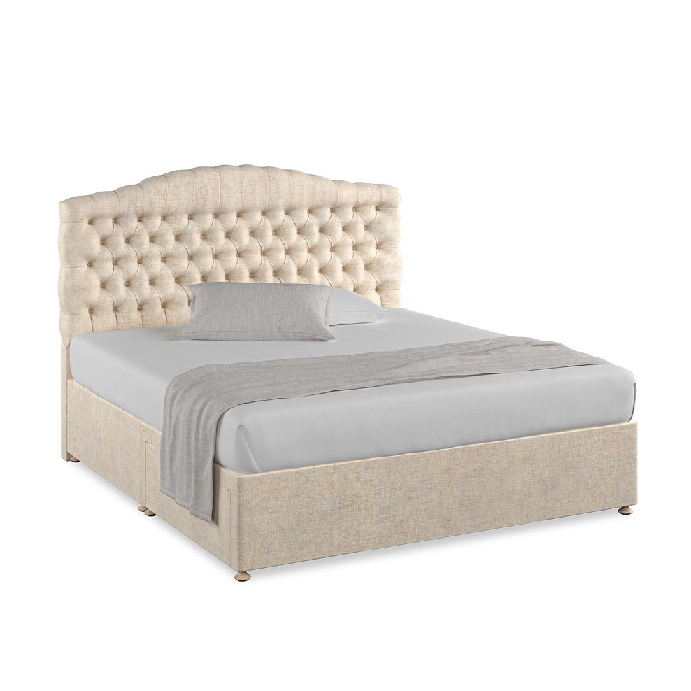 Kendal Super King-Size 2 Drawer Divan Bed in Brooklyn Fabric - Eggshell 1