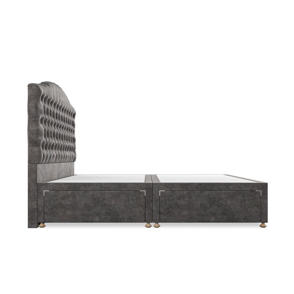 Kendal Super King-Size 4 Drawer Divan Bed in Heritage Velvet - Steel 4