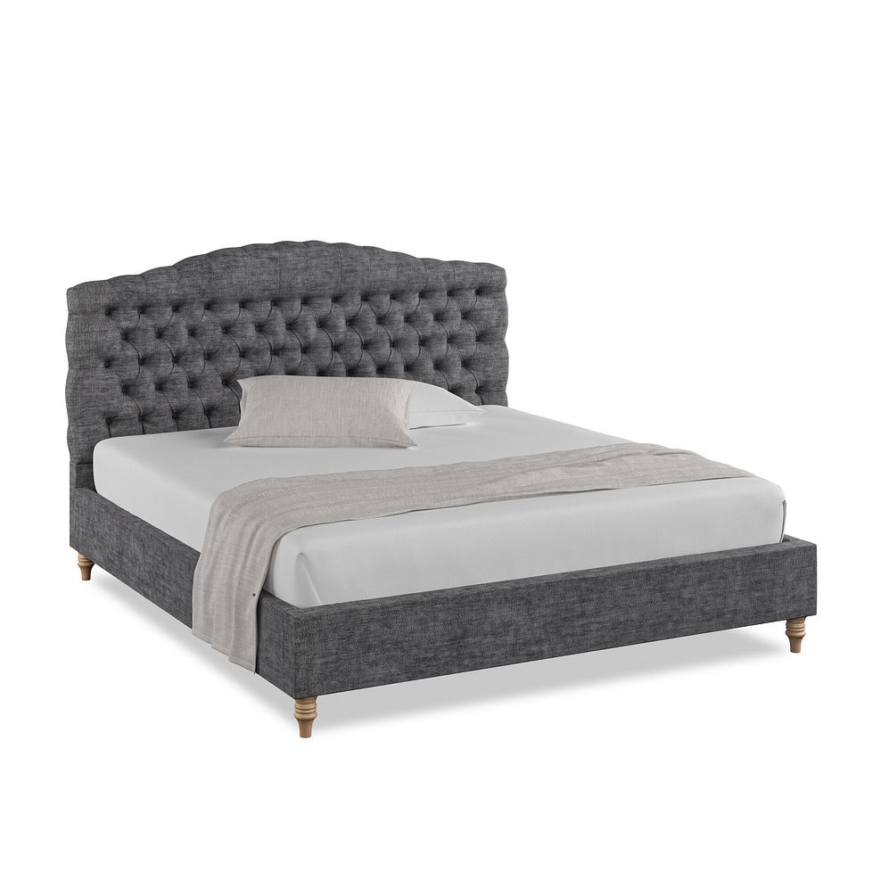 Kendal Super King-Size Bed in Brooklyn Fabric - Asteroid Grey 1