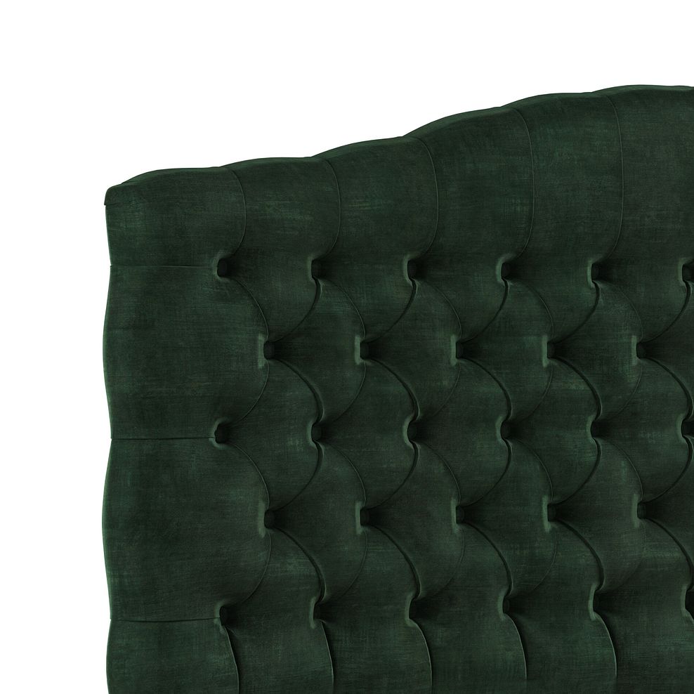 Kendal Super King-Size Bed in Heritage Velvet - Bottle Green 5