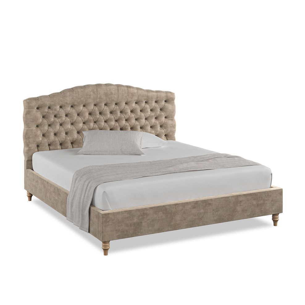 Kendal Super King-Size Bed in Heritage Velvet - Mink 1