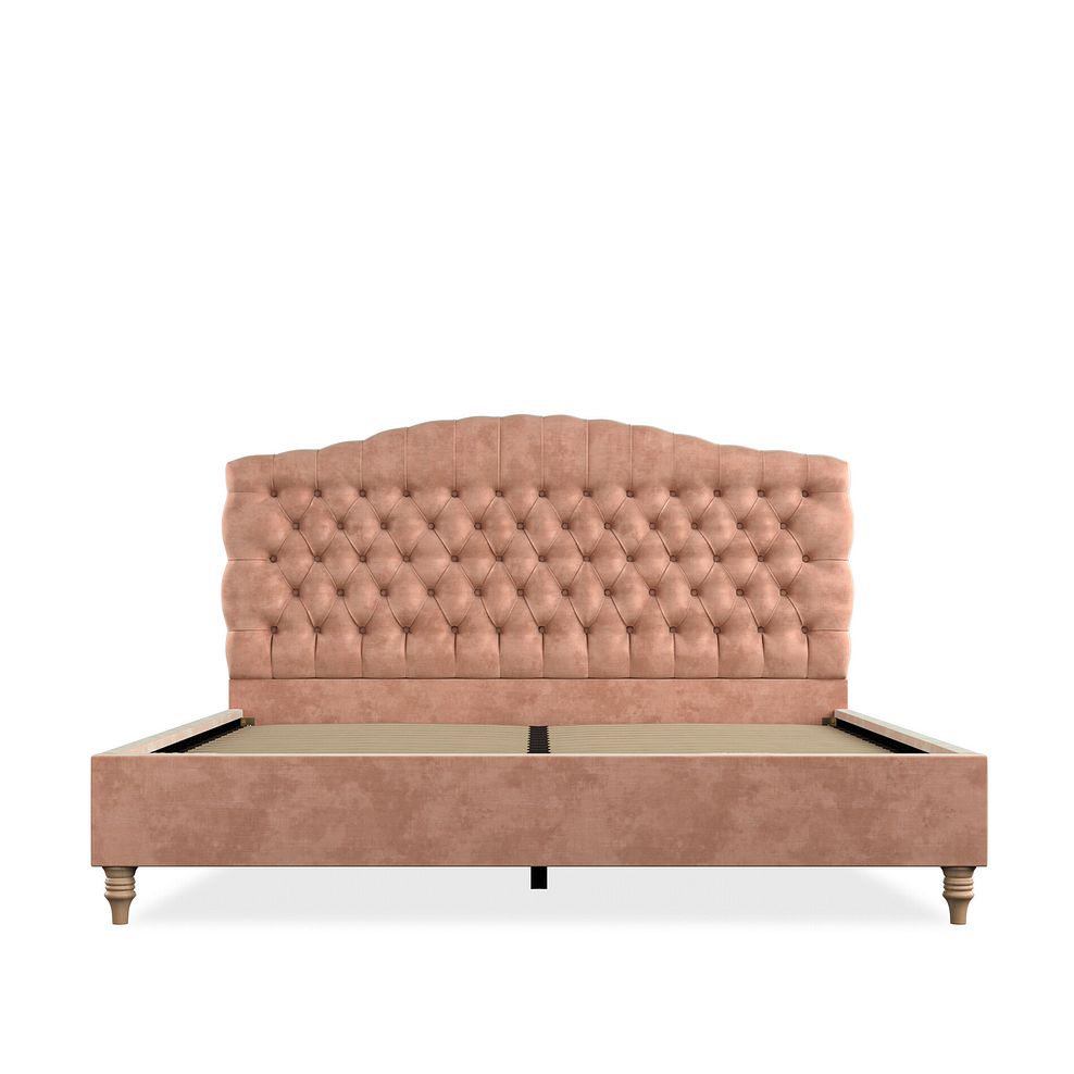 Kendal Super King-Size Bed in Heritage Velvet - Powder Pink 3