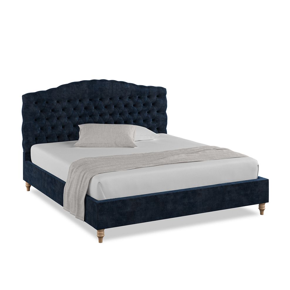 Kendal Super King-Size Bed in Heritage Velvet - Royal Blue 1