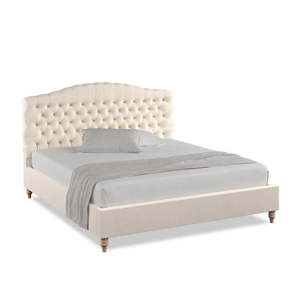 Kendal Super King-Size Bed in Venice Fabric - Cream 1