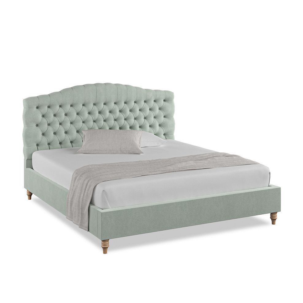 Kendal Super King-Size Bed in Venice Fabric - Duck Egg 1