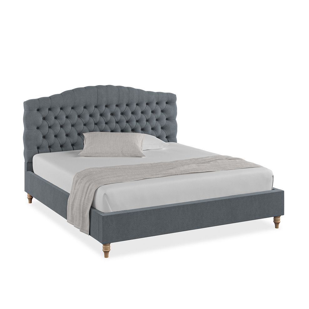 Kendal Super King-Size Bed in Venice Fabric - Graphite 1