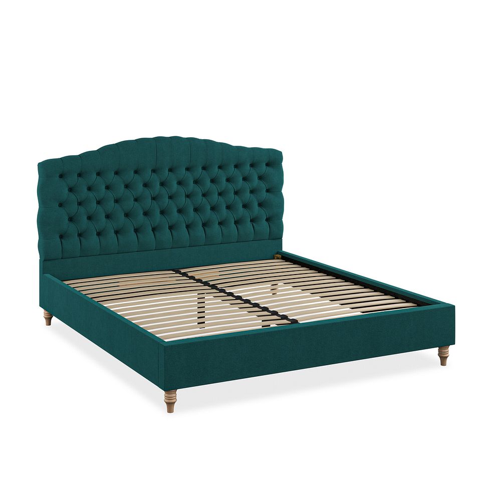 Kendal Super King-Size Bed in Venice Fabric - Teal 2