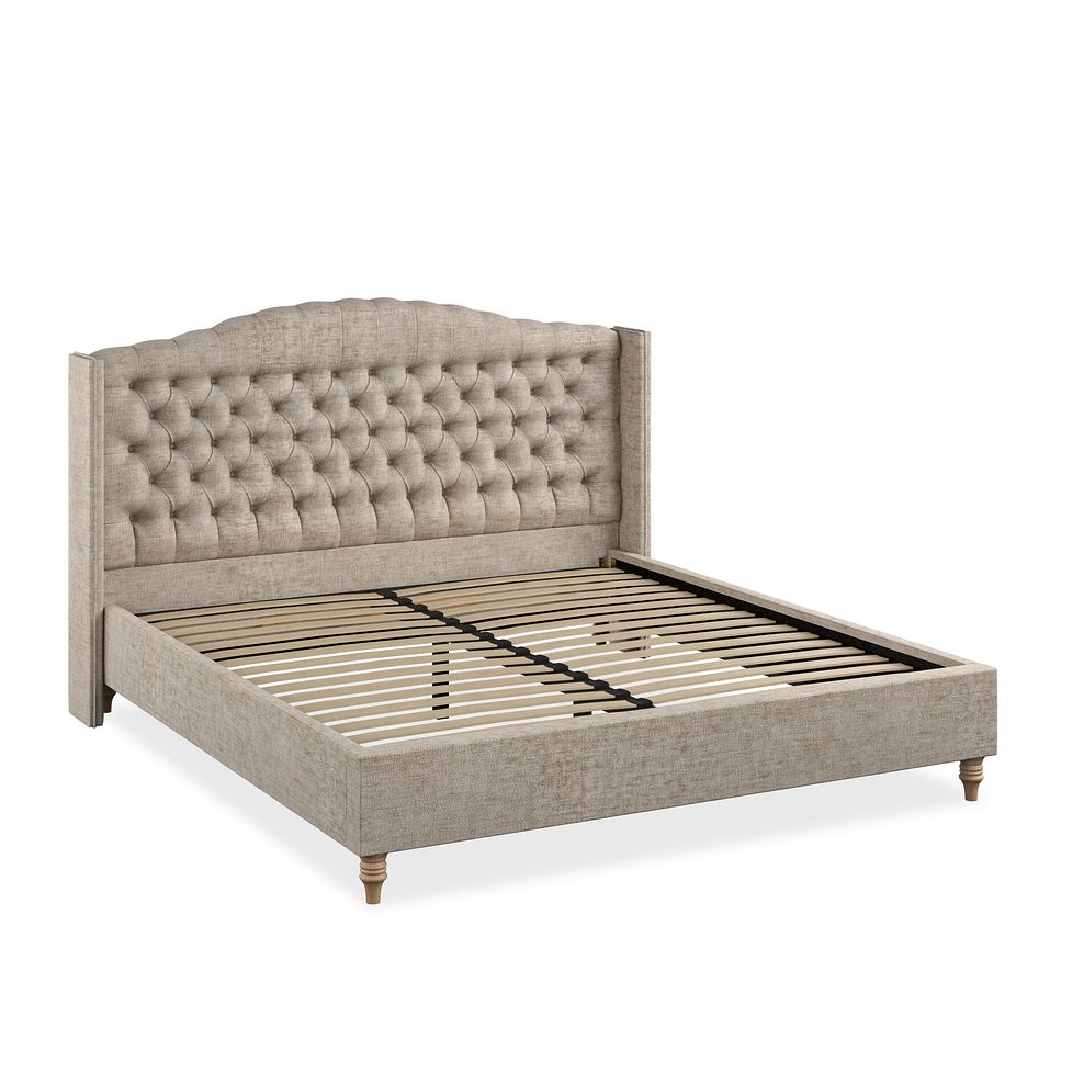 Kendal Super King-Size Bed with Winged Headboard in Brooklyn Fabric - Quill Grey 2
