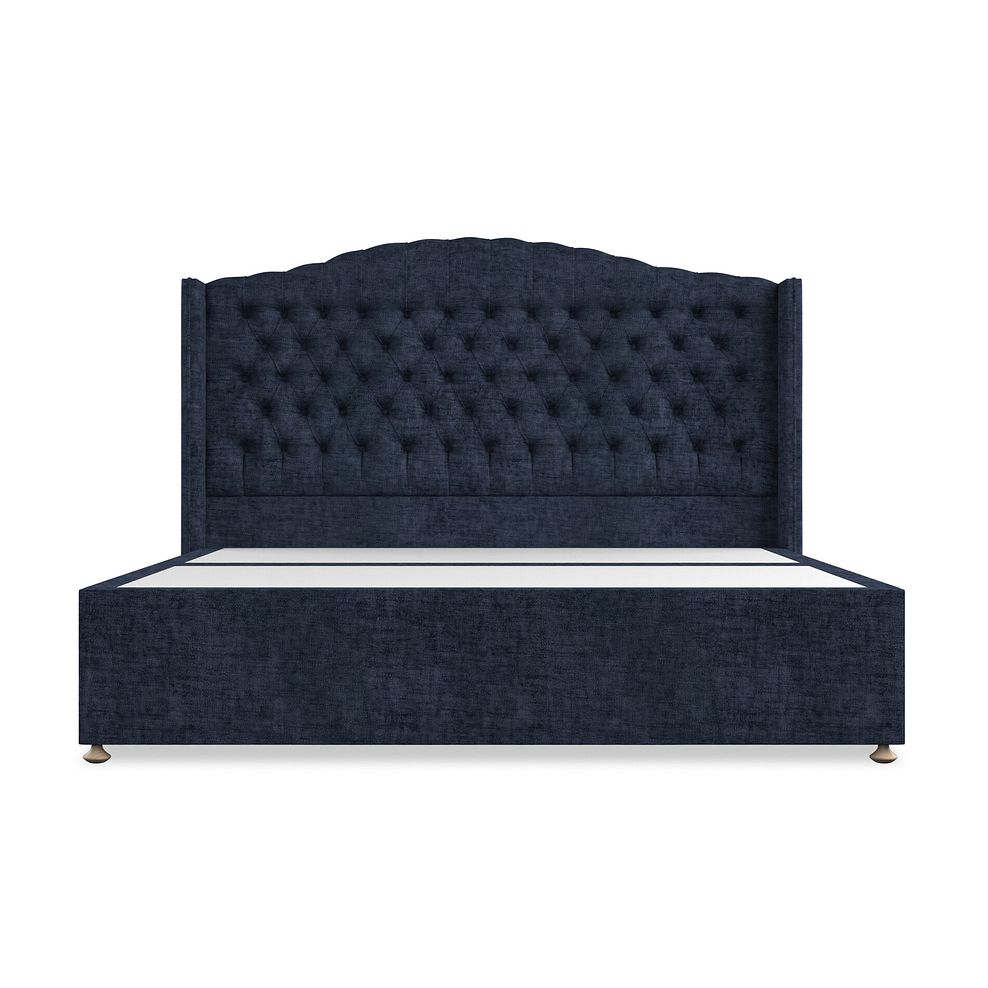 Kendal Super King-Size Divan Bed with Winged Headboard in Brooklyn Fabric - Hummingbird Blue 3