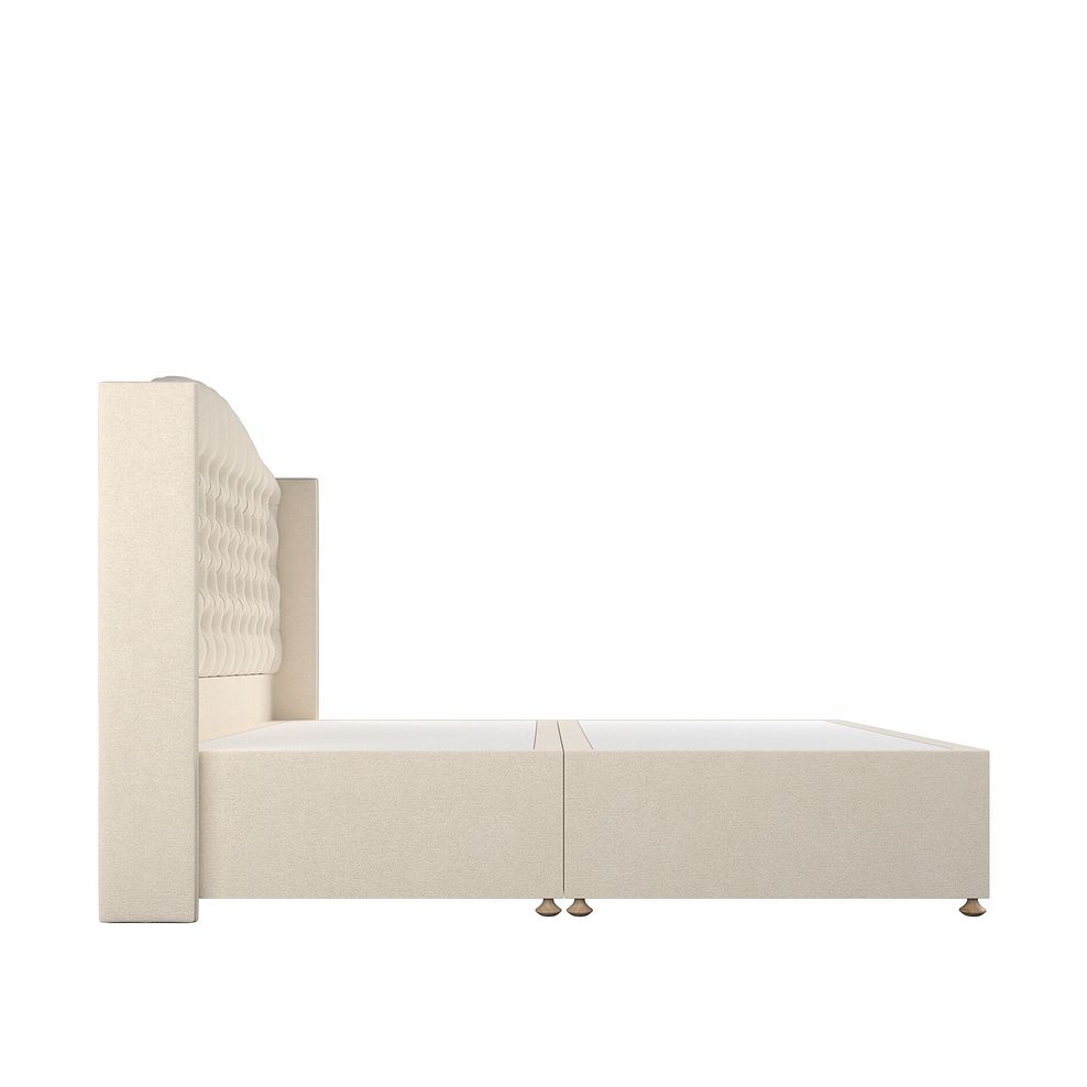 Kendal Super King-Size Divan Bed with Winged Headboard in Venice Fabric - Cream 4