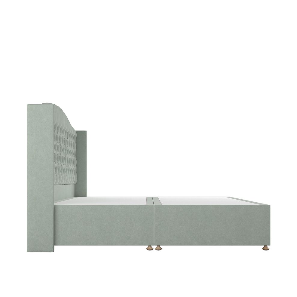 Kendal Super King-Size Divan Bed with Winged Headboard in Venice Fabric - Duck Egg 4