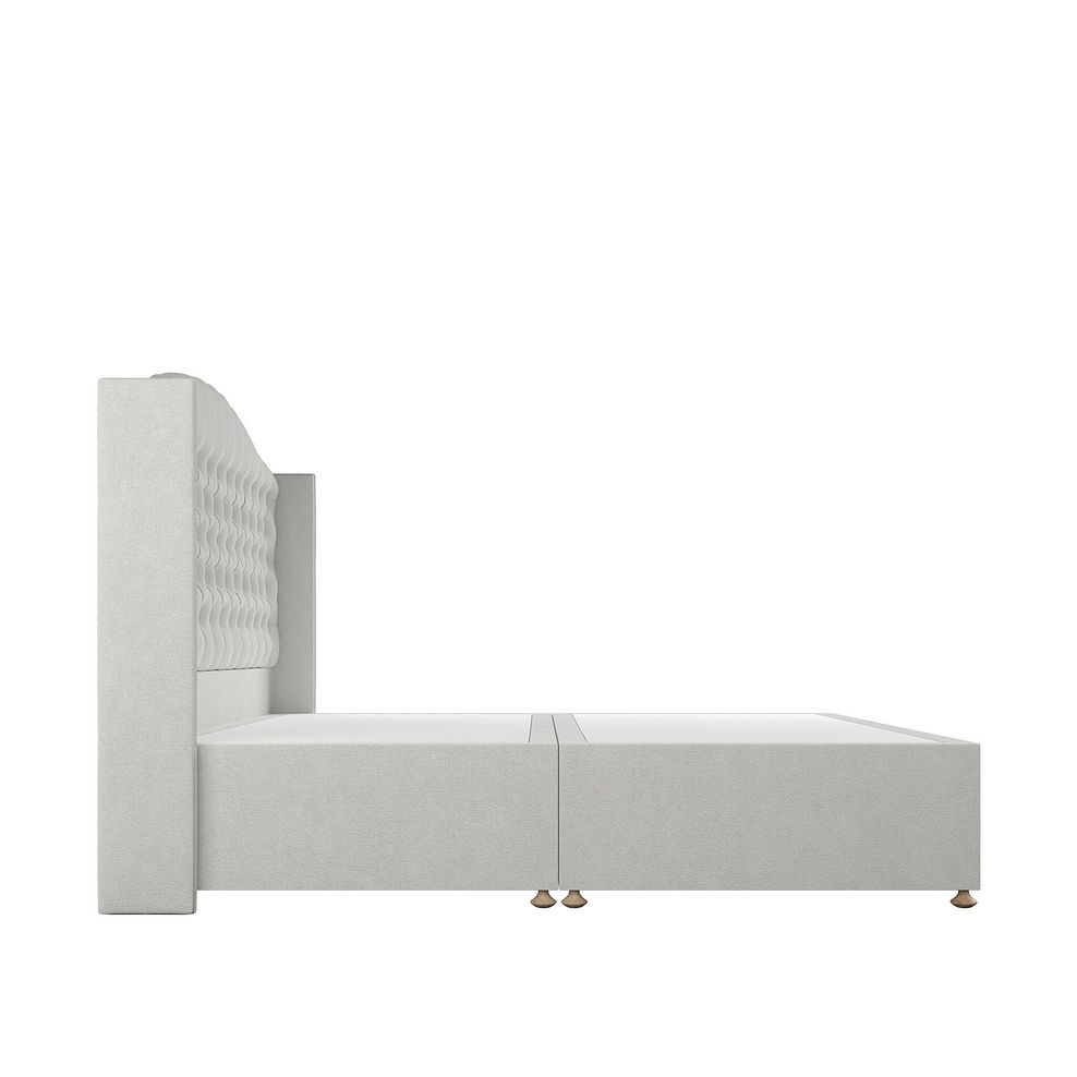 Kendal Super King-Size Divan Bed with Winged Headboard in Venice Fabric - Silver 4