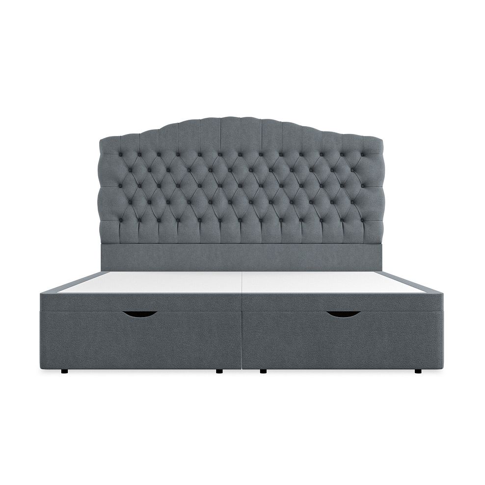 Kendal Super King-Size Storage Ottoman Bed in Venice Fabric - Graphite 4