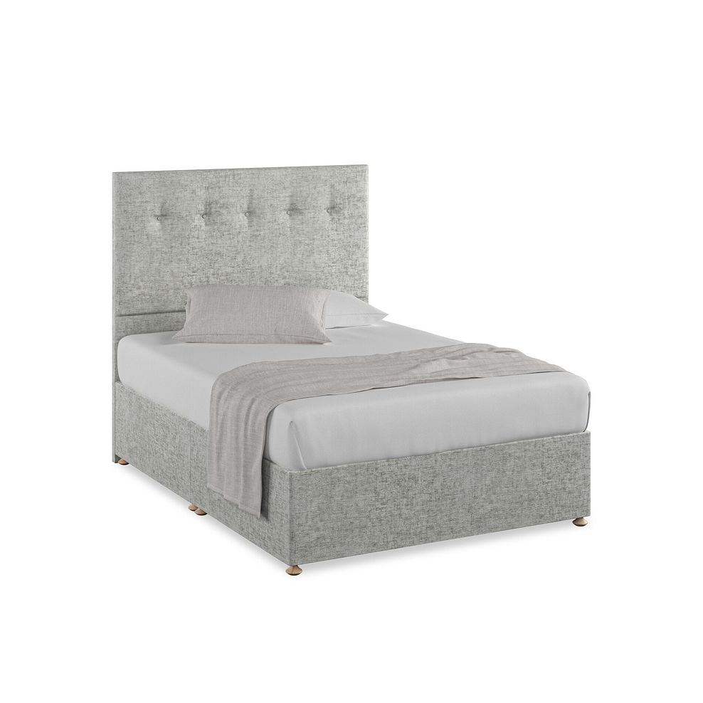 Kent Double Divan Bed in Brooklyn Fabric - Fallow Grey 1