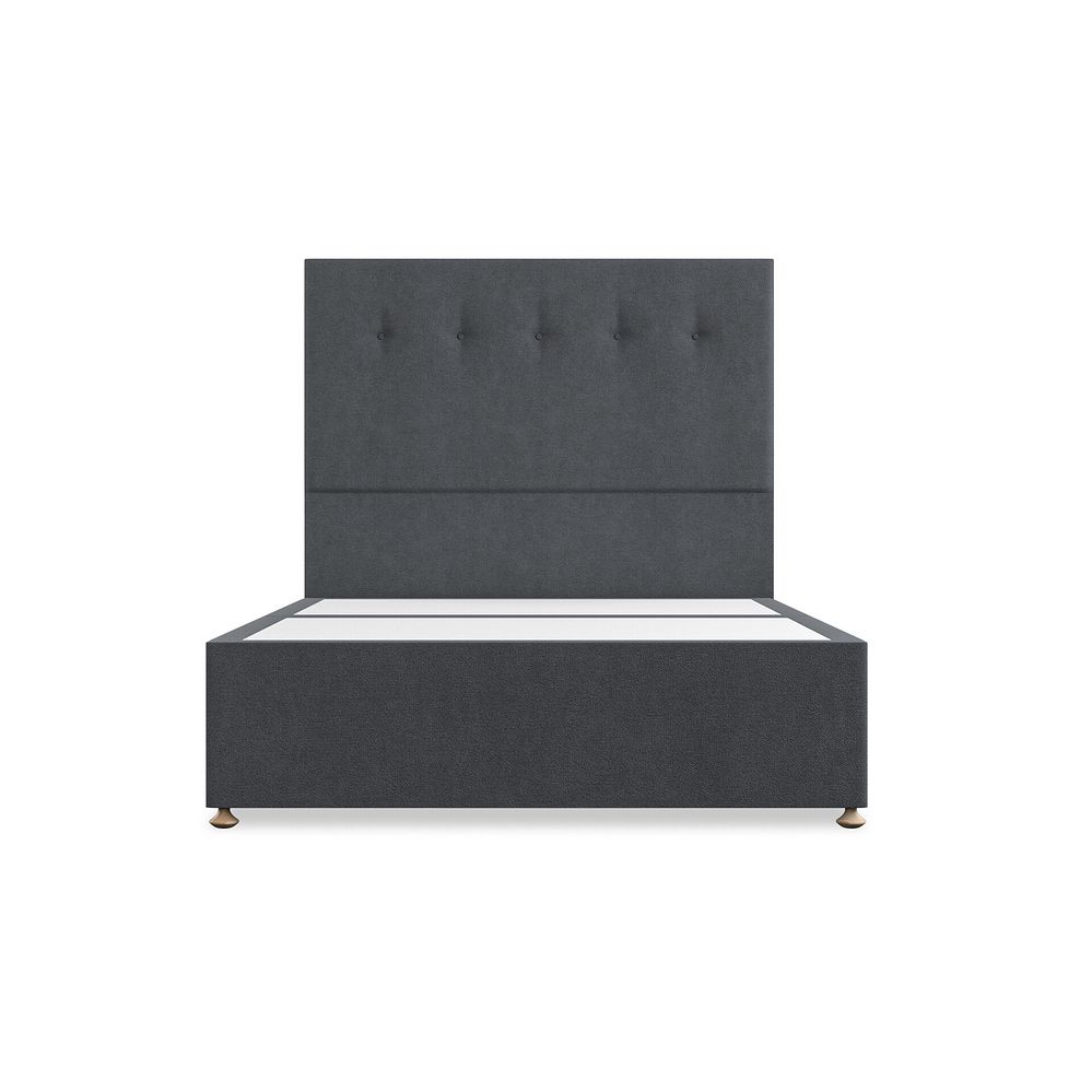 Kent Double Divan Bed in Venice Fabric - Anthracite 3