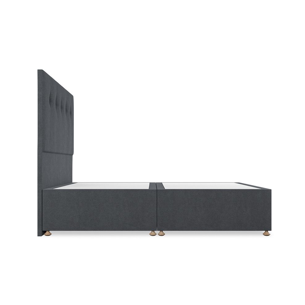 Kent Double Divan Bed in Venice Fabric - Anthracite 4