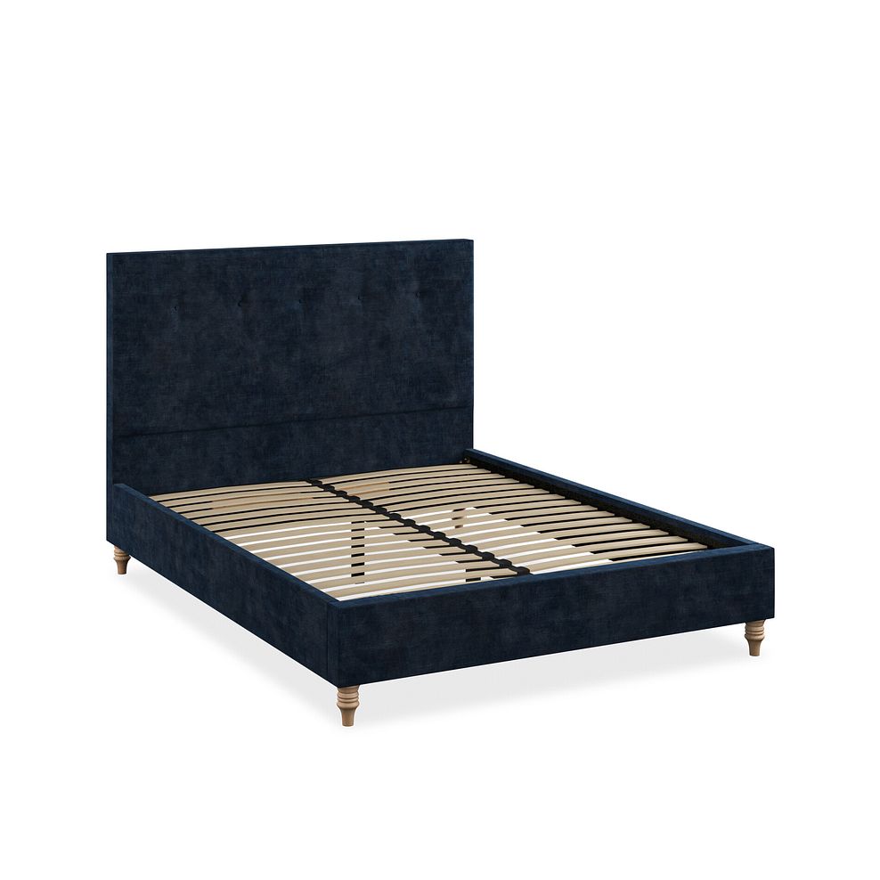 Kent King-Size Bed in Heritage Velvet - Royal Blue 2