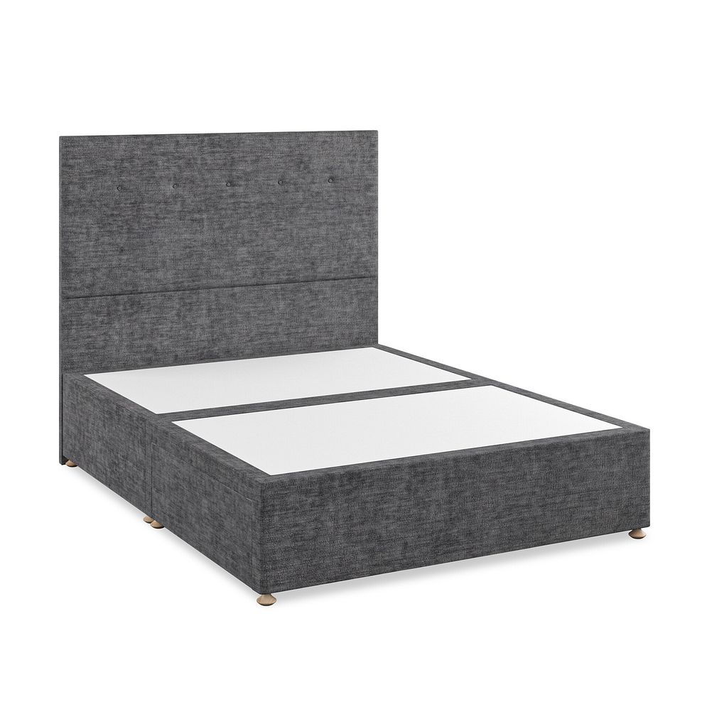 Kent King-Size 2 Drawer Divan Bed in Brooklyn Fabric - Asteroid Grey 2