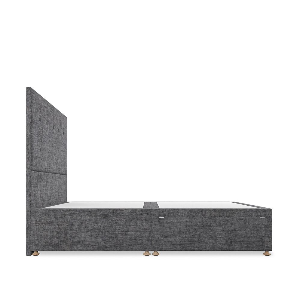 Kent King-Size 2 Drawer Divan Bed in Brooklyn Fabric - Asteroid Grey 4