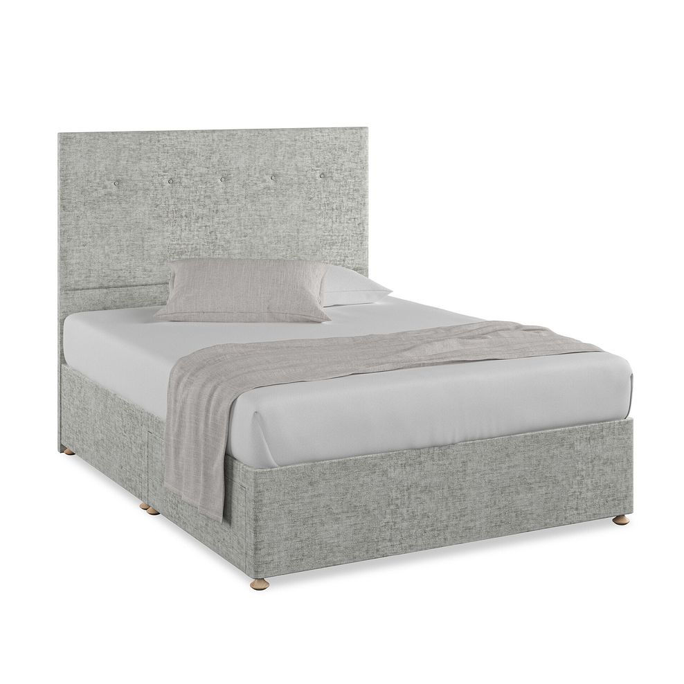 Kent King-Size 2 Drawer Divan Bed in Brooklyn Fabric - Fallow Grey 1