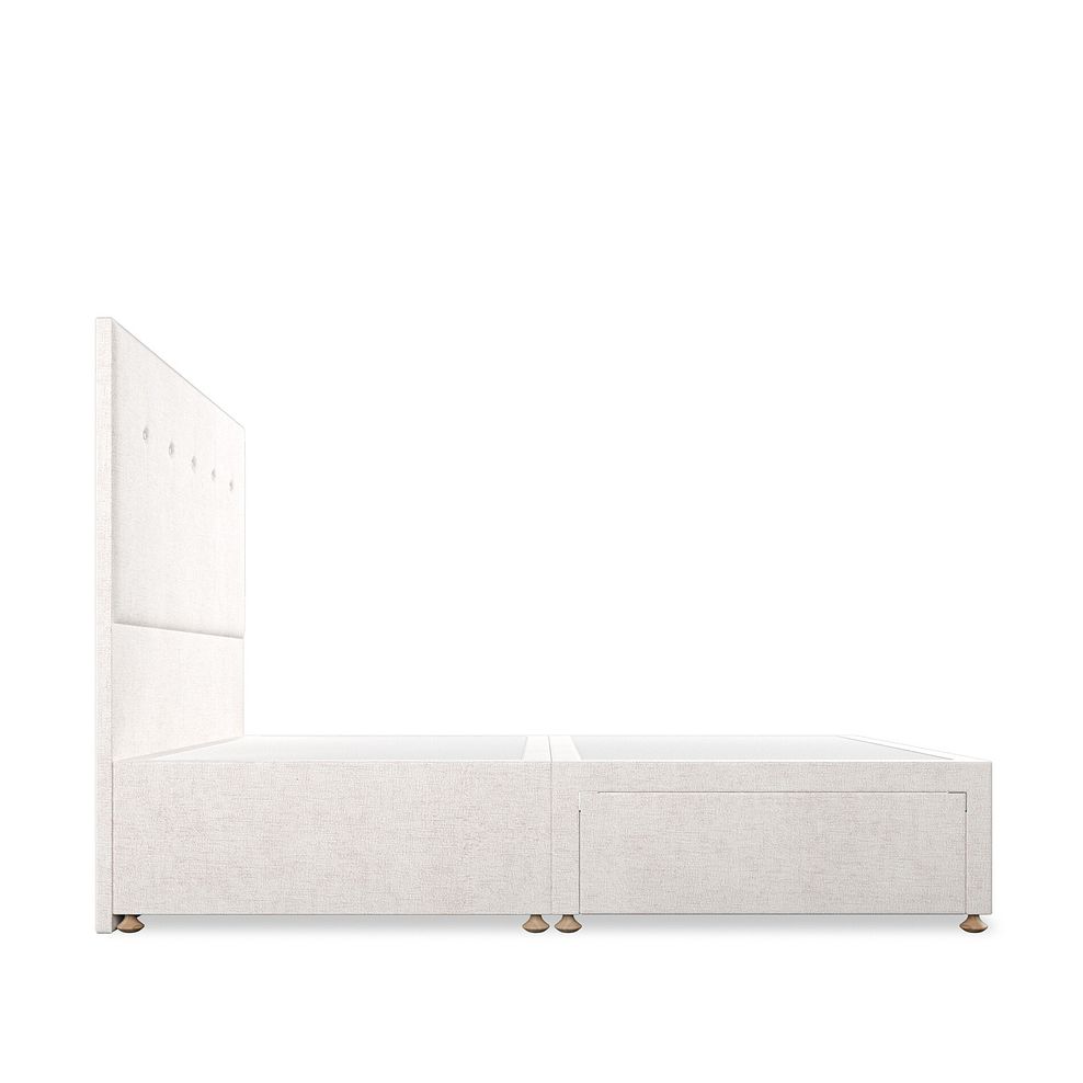 Kent King-Size 2 Drawer Divan Bed in Brooklyn Fabric - Lace White 4