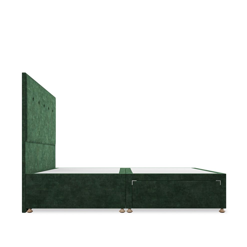 Kent King-Size 2 Drawer Divan Bed in Heritage Velvet - Bottle Green 4
