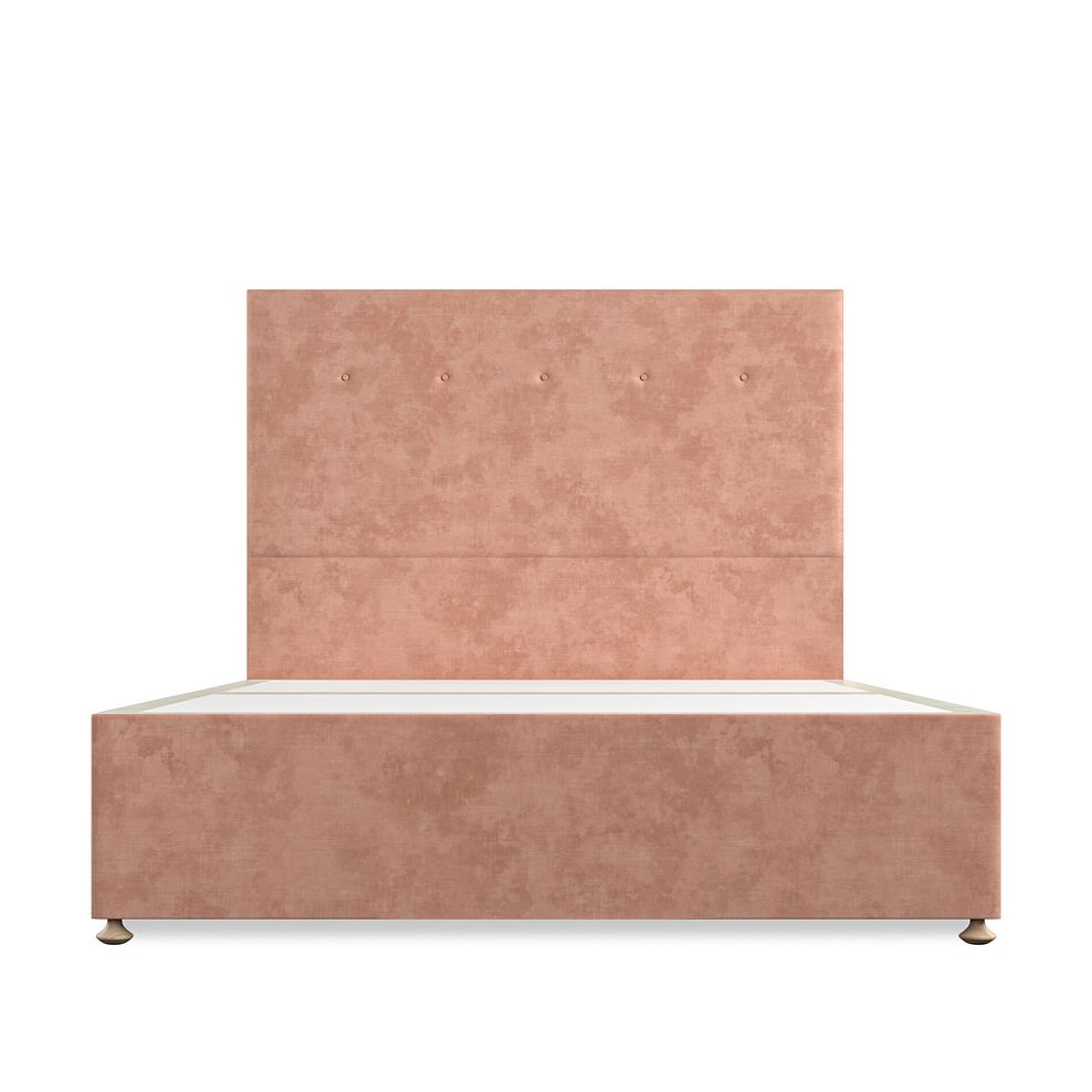 Kent King-Size 2 Drawer Divan Bed in Heritage Velvet - Powder Pink 3