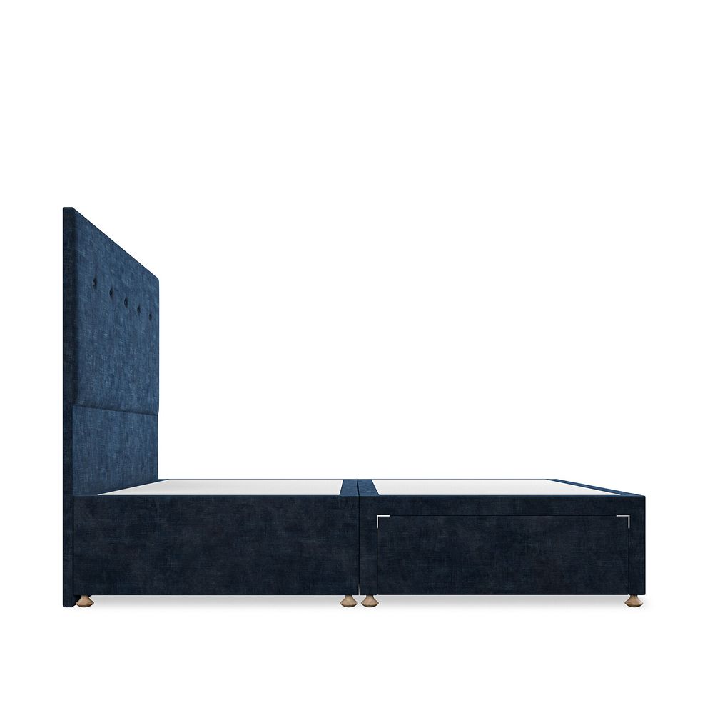Kent King-Size 2 Drawer Divan Bed in Heritage Velvet - Royal Blue 4