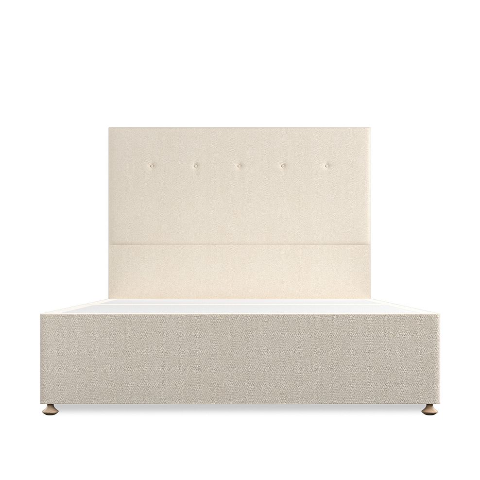 Kent King-Size 2 Drawer Divan Bed in Venice Fabric - Cream 3