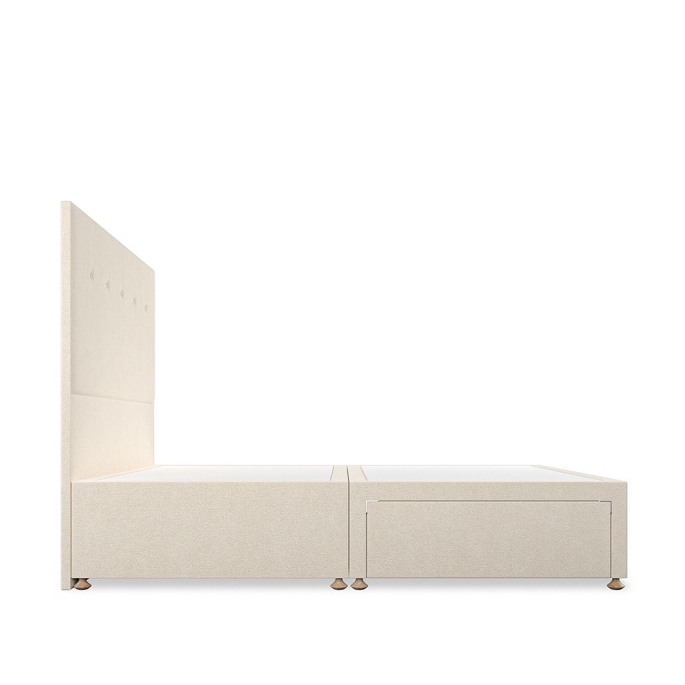Kent King-Size 2 Drawer Divan Bed in Venice Fabric - Cream 4