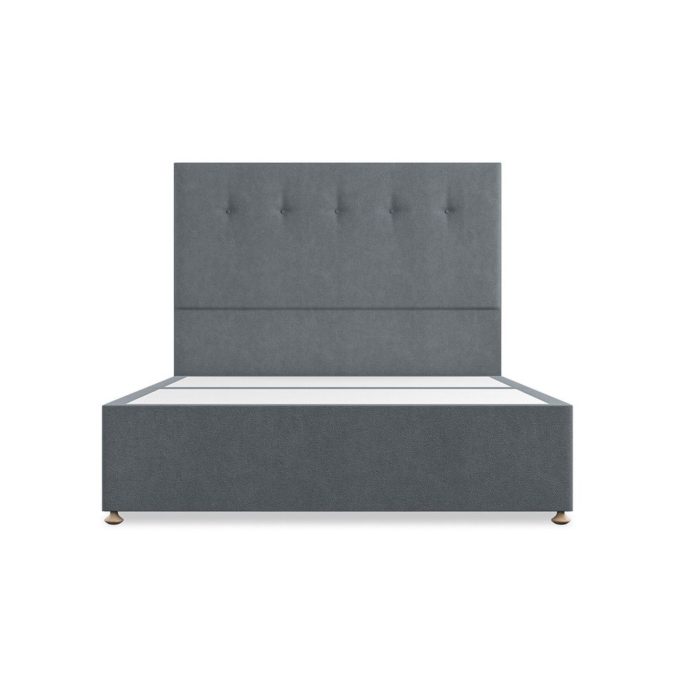 Kent King-Size 2 Drawer Divan Bed in Venice Fabric - Graphite 3