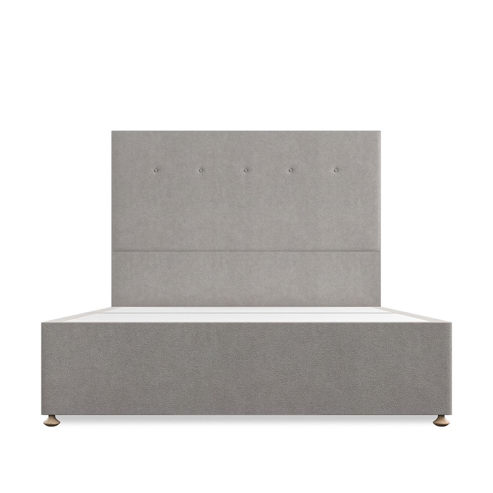 Kent King-Size 2 Drawer Divan Bed in Venice Fabric - Grey 3