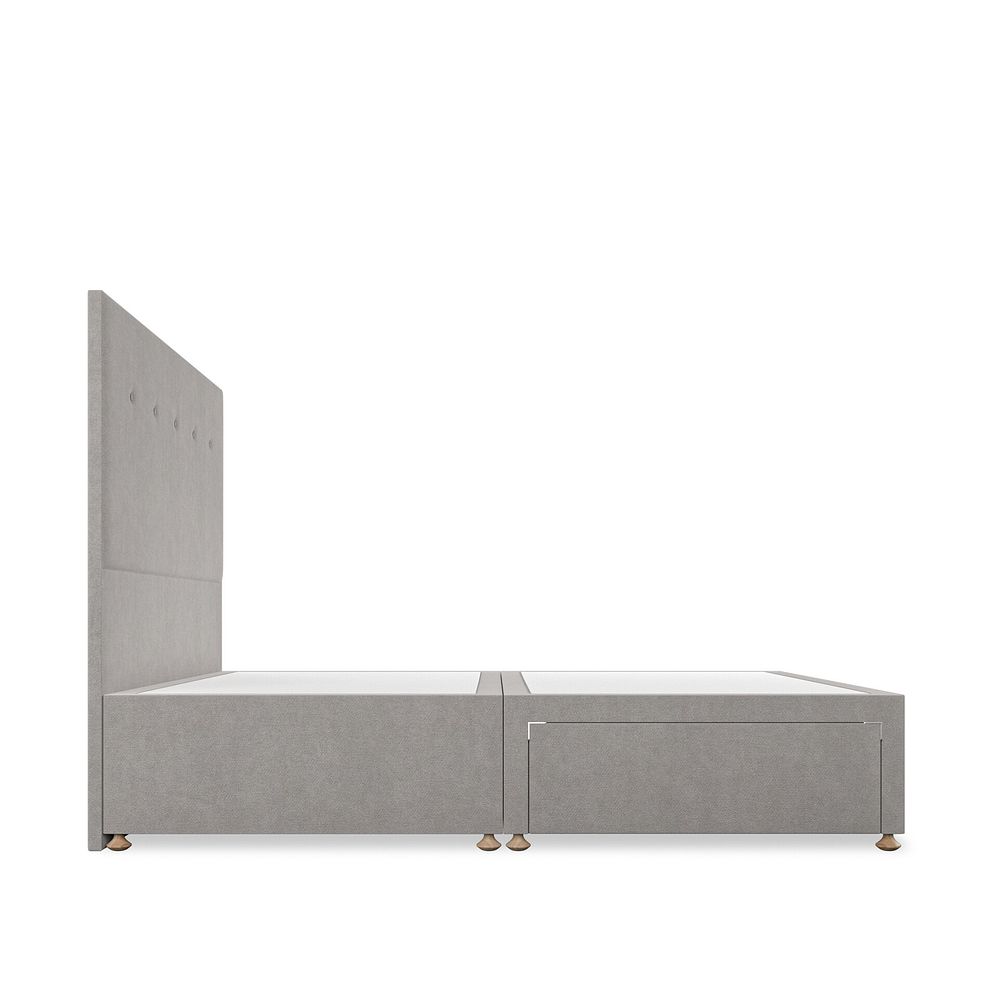 Kent King-Size 2 Drawer Divan Bed in Venice Fabric - Grey 4