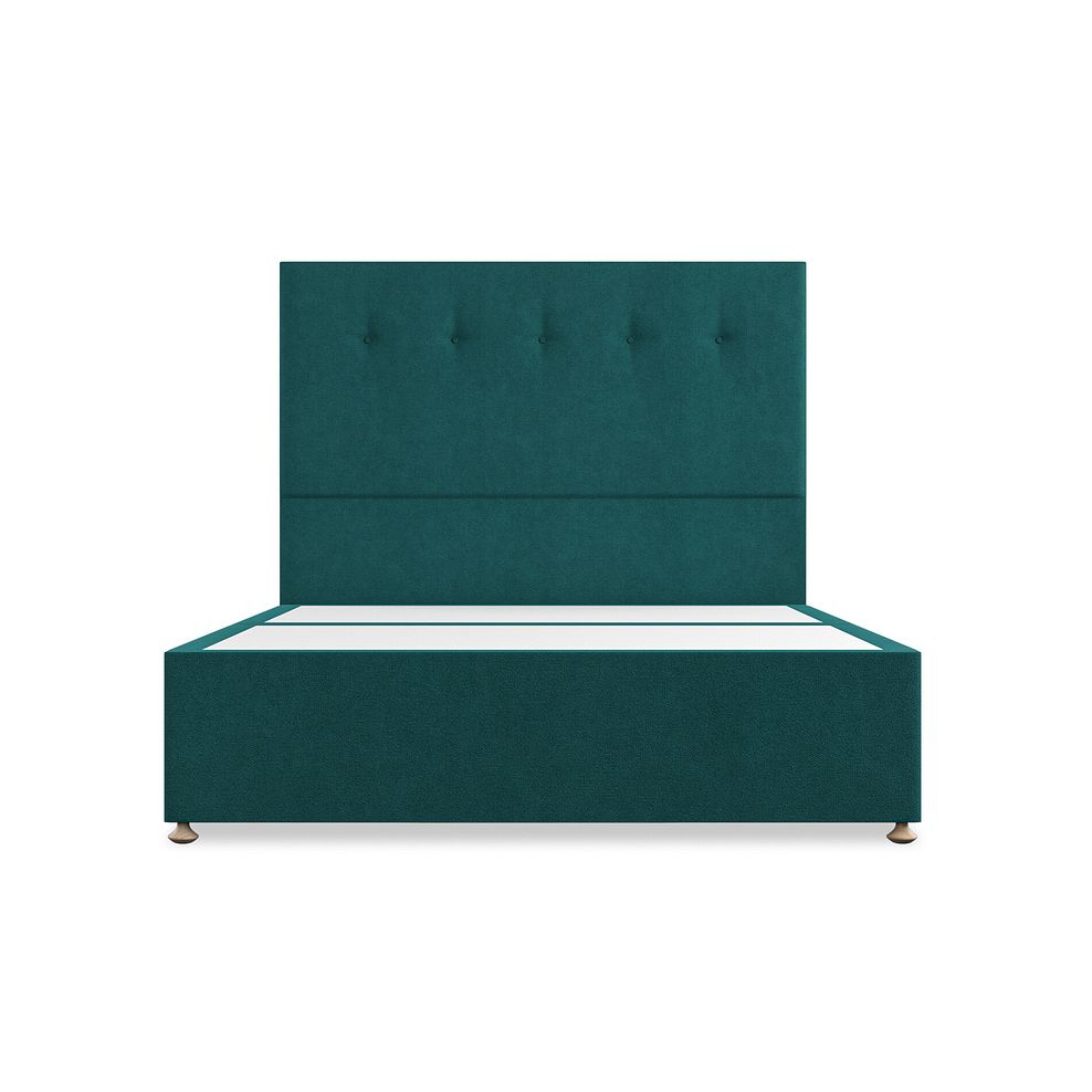 Kent King-Size 2 Drawer Divan Bed in Venice Fabric - Teal 3