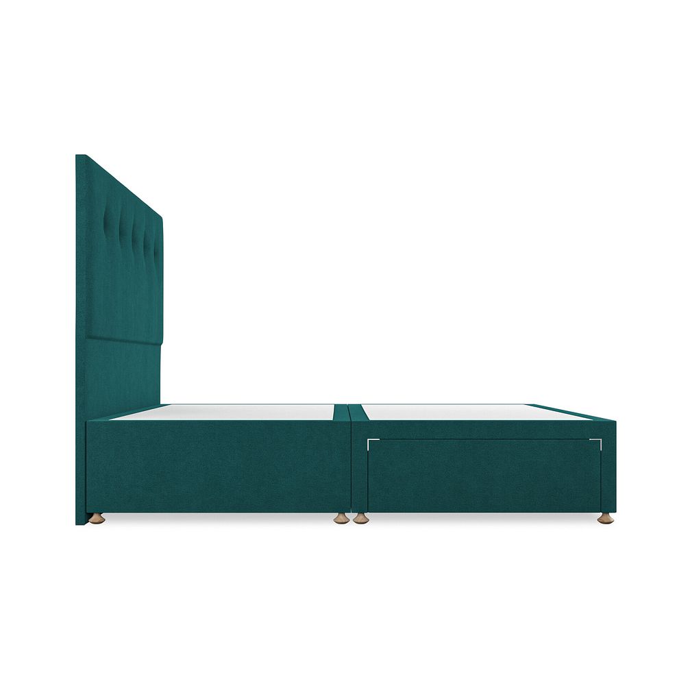 Kent King-Size 2 Drawer Divan Bed in Venice Fabric - Teal 4